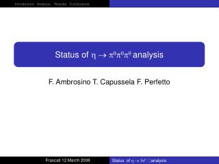 Introduction Analysis Results Conclusions