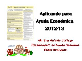 Aplicando para Ayuda Económica 2012-13