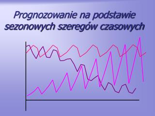 Prognozowanie na podstawie sezonowych szeregów czasowych