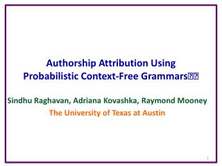 Authorship Attribution Using Probabilistic Context-Free Grammars
