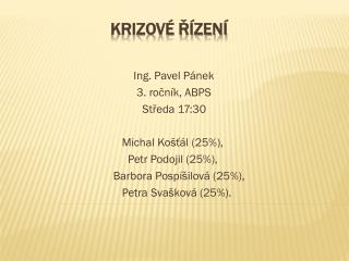 Krizové řízení