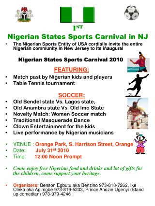 1 ST Nigerian States Sports Carnival in NJ