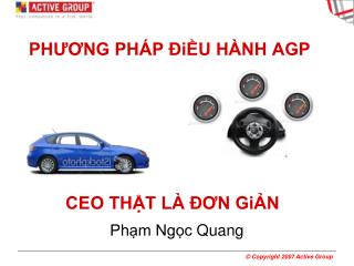 PHƯƠNG PHÁP ĐiỀU HÀNH AGP