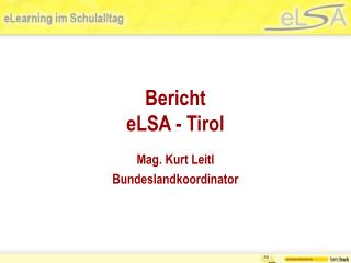 Bericht eLSA - Tirol