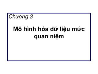 Mô hình hóa dữ liệu mức quan niệm