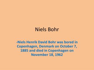 Niels Bohr