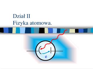 Dział II Fizyka atomowa.