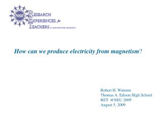 How can we produce electricity from magnetism ?