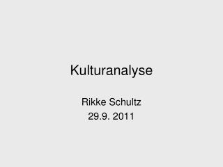 Kulturanalyse