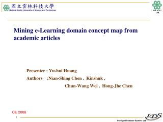 Mining e-Learning domain concept map from academic articles