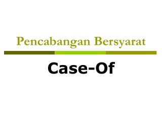 Pencabangan Bersyarat