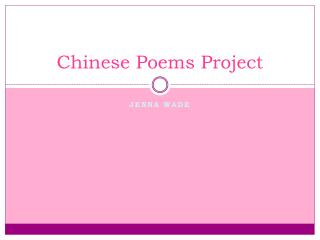 Chinese Poems Project