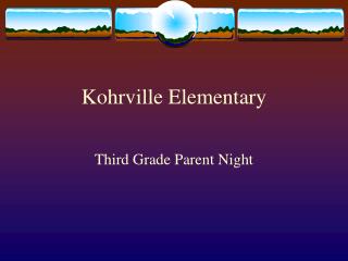 Kohrville Elementary