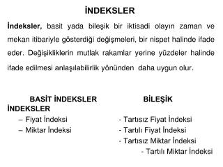 İNDEKSLER