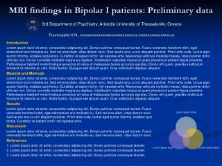 MRI findings in Bipolar I patients: Preliminary data