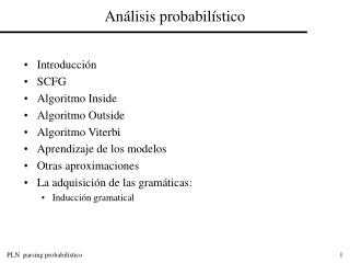 Análisis probabilístico