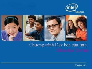 Chương trình D ạy học của Intel Khóa học Cơ bản