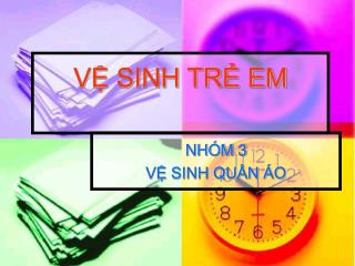 VỆ SINH TRẺ EM