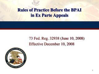 Rules of Practice Before the BPAI in Ex Parte Appeals