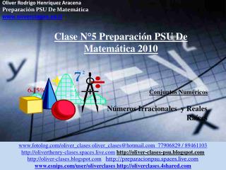 Oliver Rodrigo Henríquez Aracena Preparación PSU De Matemática