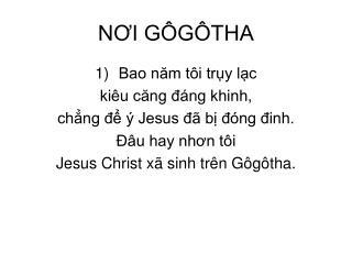 NƠI GÔGÔTHA