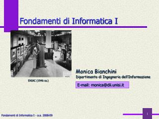 Fondamenti di Informatica I