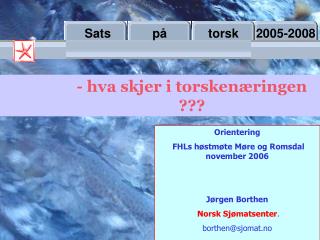Sats på torsk 2005-2008