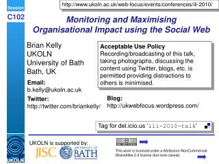 Monitoring and Maximising Organisational Impact using the Social Web