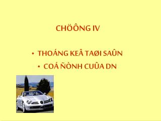 CHÖÔNG IV