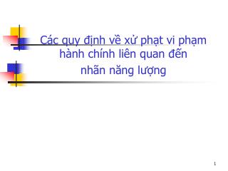 Các quy định về xử phạt vi phạm hành chính liên quan đến nhãn năng lượng