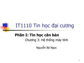 IT1110 Tin học đại cương