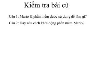 Kiểm tra bài cũ