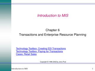 Introduction to MIS