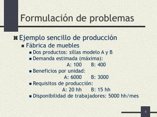 Formulación de problemas