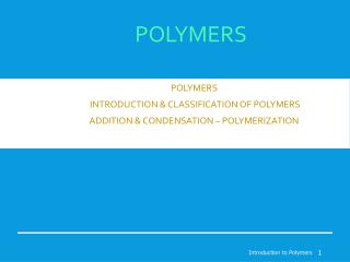 POLYMERS