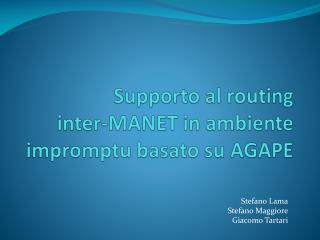 Supporto al routing inter-MANET in ambiente impromptu basato su AGAPE