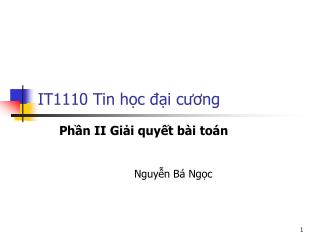 IT1110 Tin học đại cương