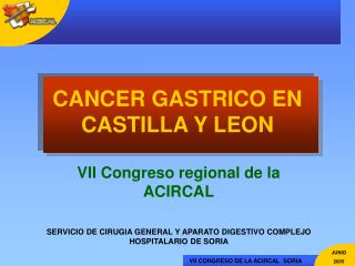 CANCER GASTRICO EN CASTILLA Y LEON