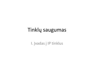 Tinklų saugumas