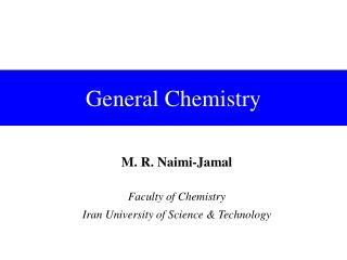 General Chemistry