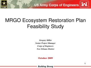 MRGO Ecosystem Restoration Plan Feasibility Study