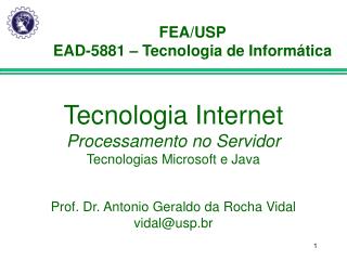 FEA/USP EAD-5881 – Tecnologia de Informática