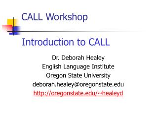 CALL Workshop