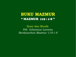 BUKU MAZMUR