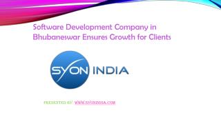 Software Development Company in Bhubaneswar Ensures Growth f