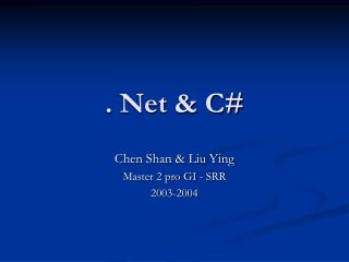 . Net &amp; C#