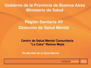 Gobierno de la Provincia de Buenos Aires Ministerio de Salud