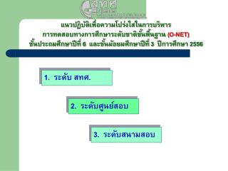 1. ระดับ สทศ.