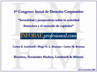 1 er Congreso Anual de Derecho Corporativo