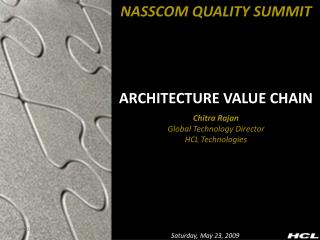 ARCHITECTURE VALUE CHAIN
